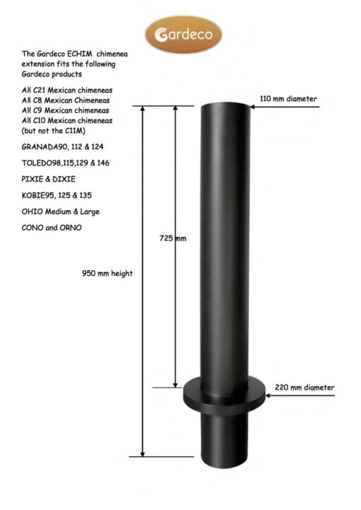 Chiminea Extension Chimney-1973