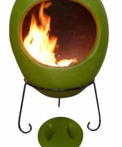Ellipse Mexican Chiminea Spring Green