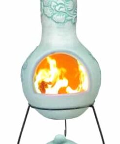 Rosas Mexican Chiminea - Pastel Duck Egg (Extra Large)