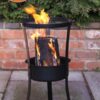 Swedish log burner with BBQ grill