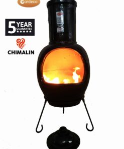 Asteria Chimalin AFC Chiminea - Glazed Black (Extra Large)