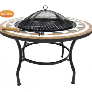 Calenta Steel Fire Bowl Table with spark guard