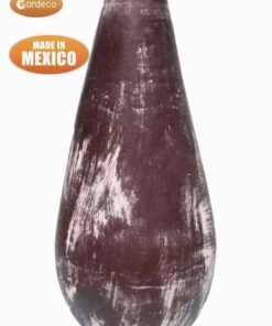 Gota Mexican Art Chiminea in Oxidised Brown (Large) - Rear view