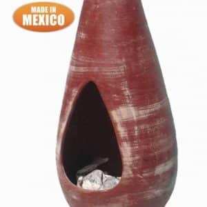 Gota Mexican Art Chiminea in Red (Medium) - Front view