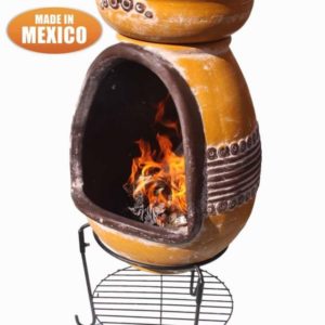 Asador Azteca Clay BBQ with white background