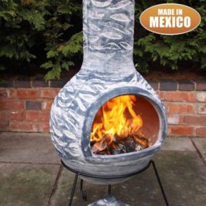 Olas Clay Mexican Chiminea Extra Large (side view)