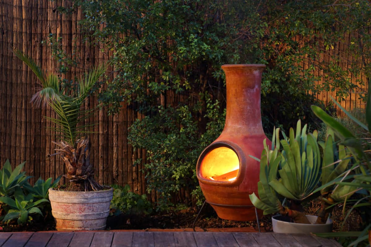 Outdoor Mexican Fireplace.
