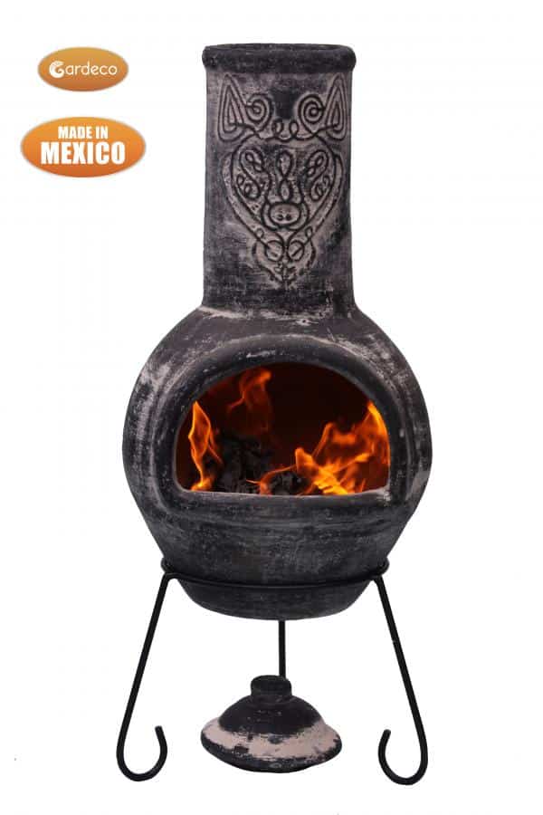 Wulfryc Stylised Wolf Mexican Chimenea, Mexican Fire Pit