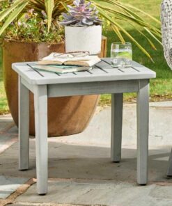 Norfolk Leisure Chedworth Outdoor Chair & Side Table Set in Grey