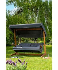 Norfolk Leisure Newton Swing 2400 Garden Chair With Canopy in Grey