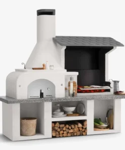 Palazzetti Antille Complete Outdoor BBQ Kitchen with Wood Fired Oven